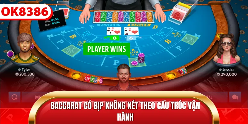 Baccarat có bịp không xét theo cấu trúc vận hành